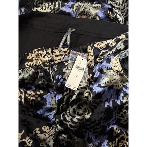 NWT Size 4 - Anthropologie Wide Leg Floral Velvet Pants (NWT US$168) - Picture 5 of 7